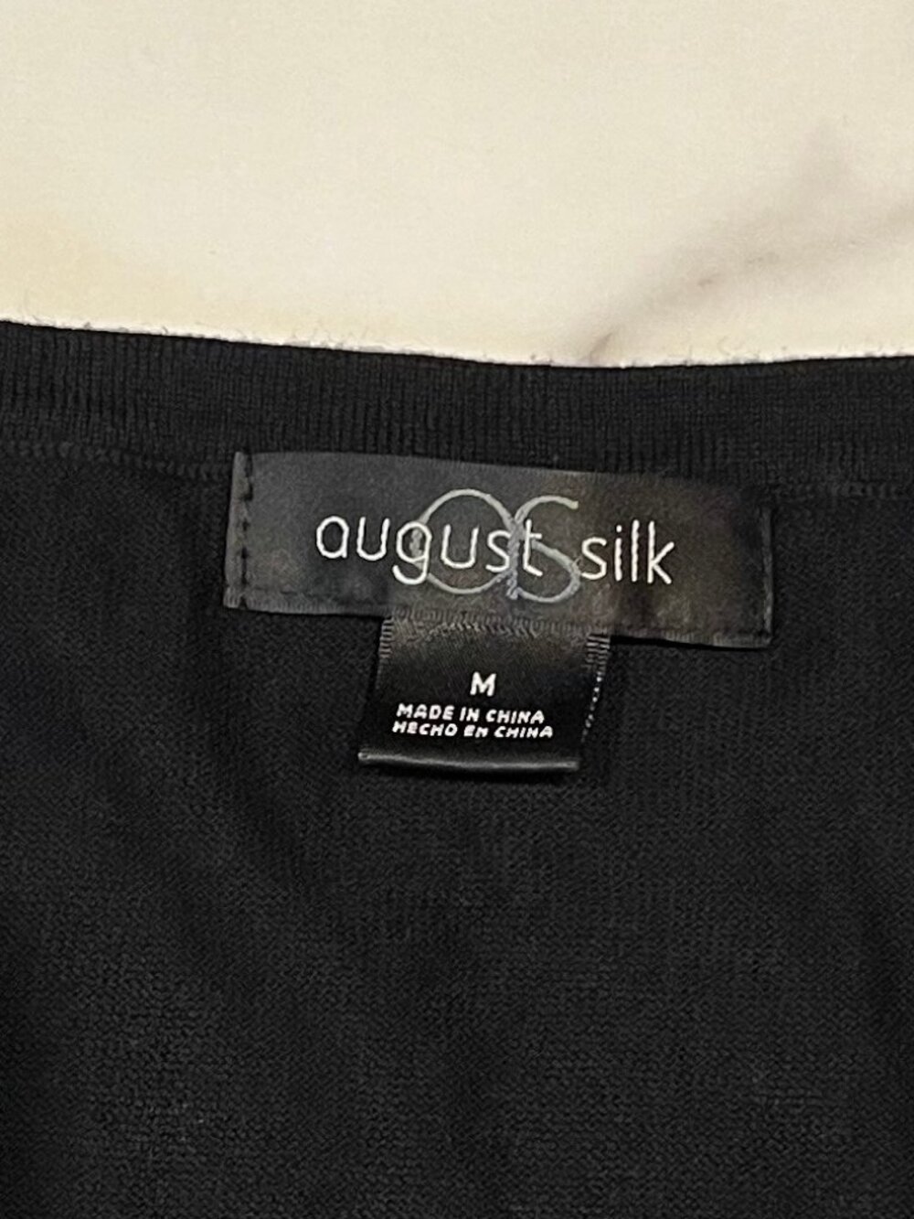 August Silk Beaded Knit Pullover Sweater Black Size M Style 19215 - Picture 11 of 12